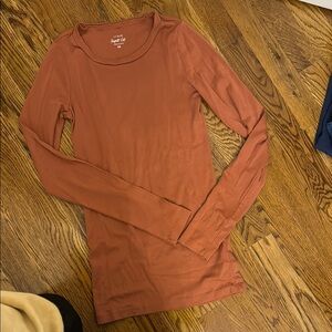 Women's Rust Long Sleeve Top